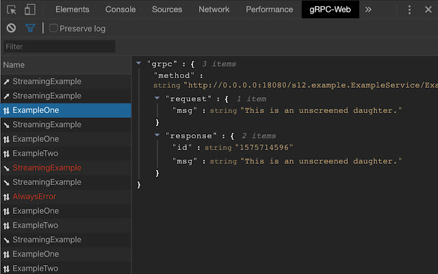gRPC-Web Developer Tools截图1