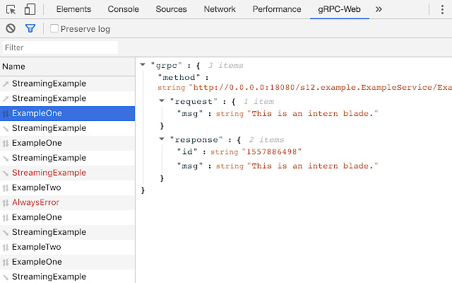 gRPC-Web Developer Tools截图2