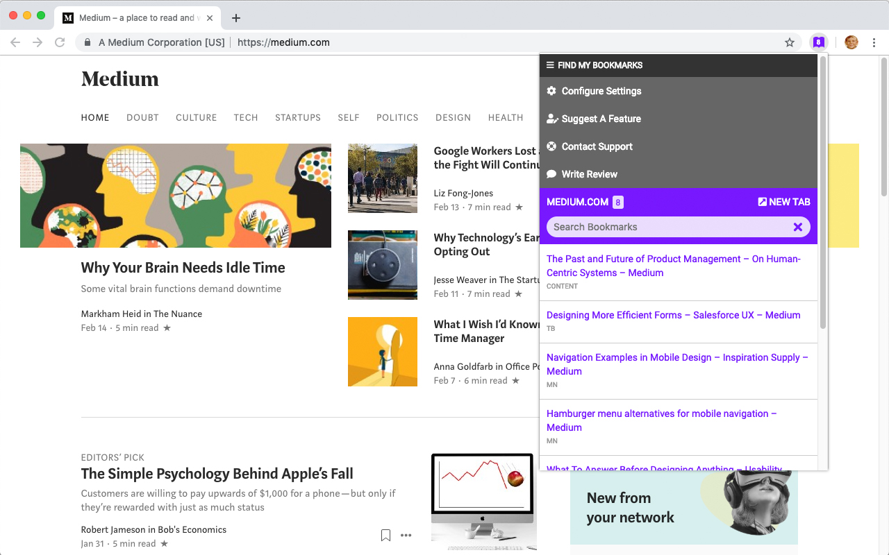 Find My Bookmarks: Search Your Bookmarks截图1
