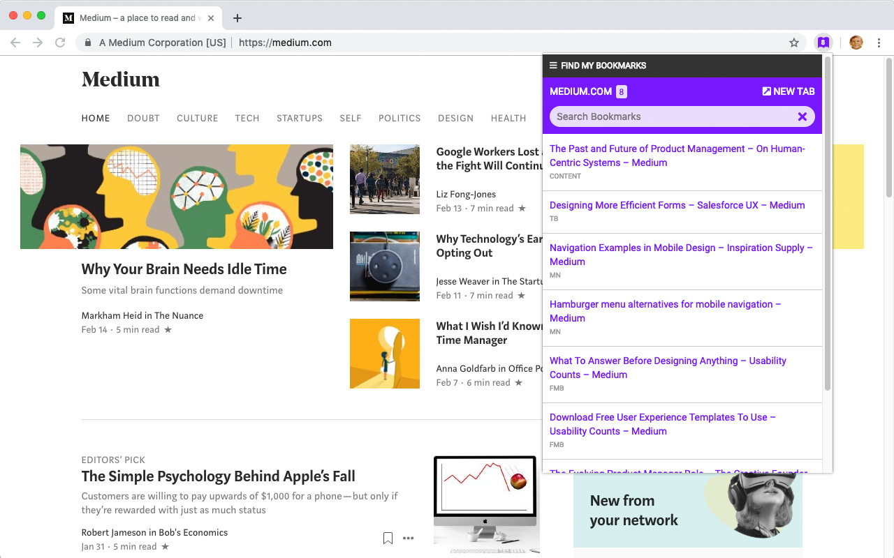 Find My Bookmarks: Search Your Bookmarks截图3