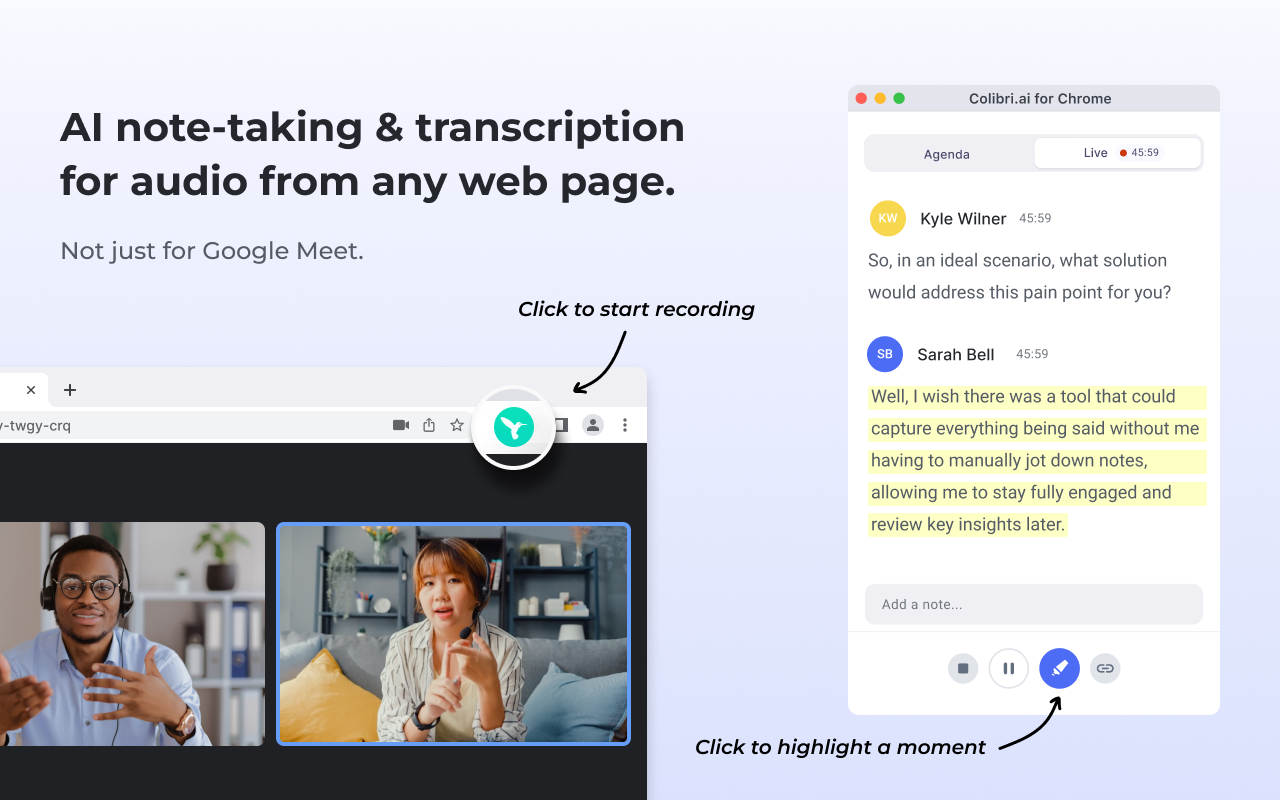 Colibri – AI Note Taking & Transcription App截图3