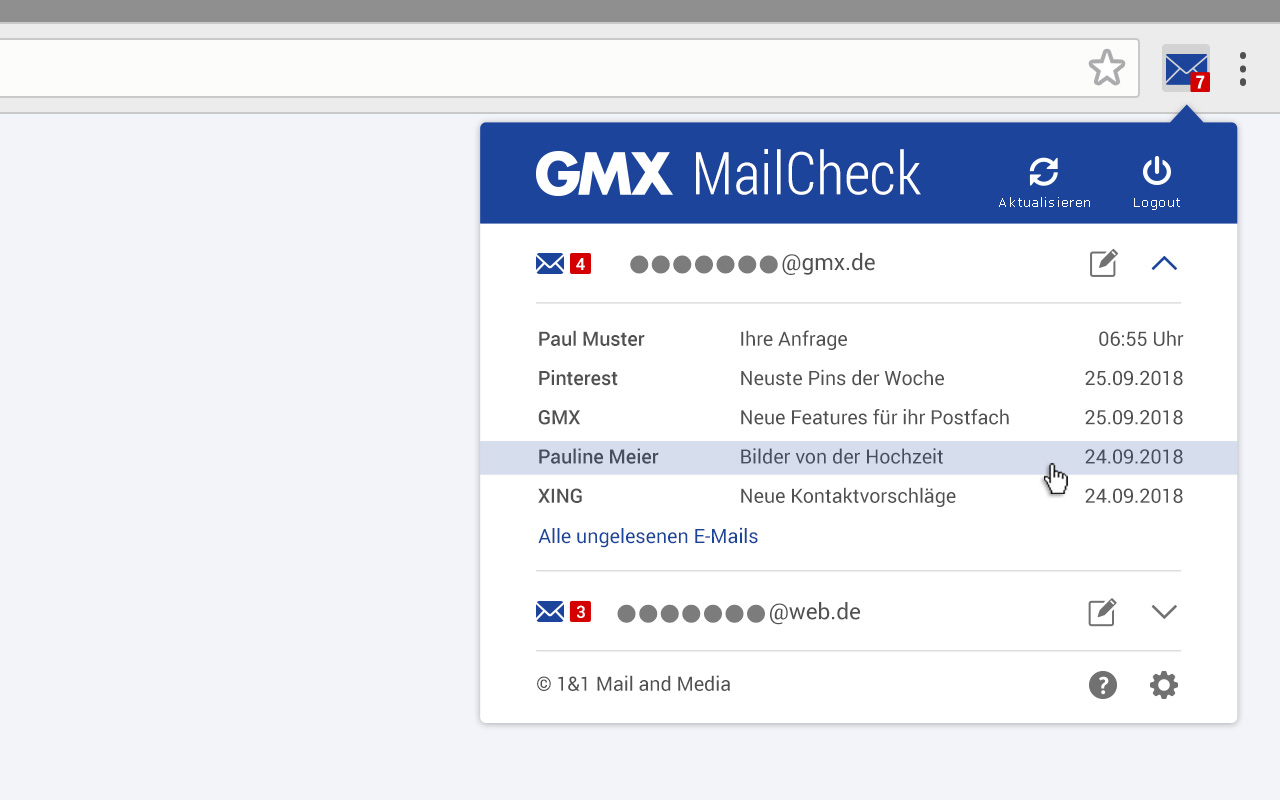 GMX MailCheck截图1