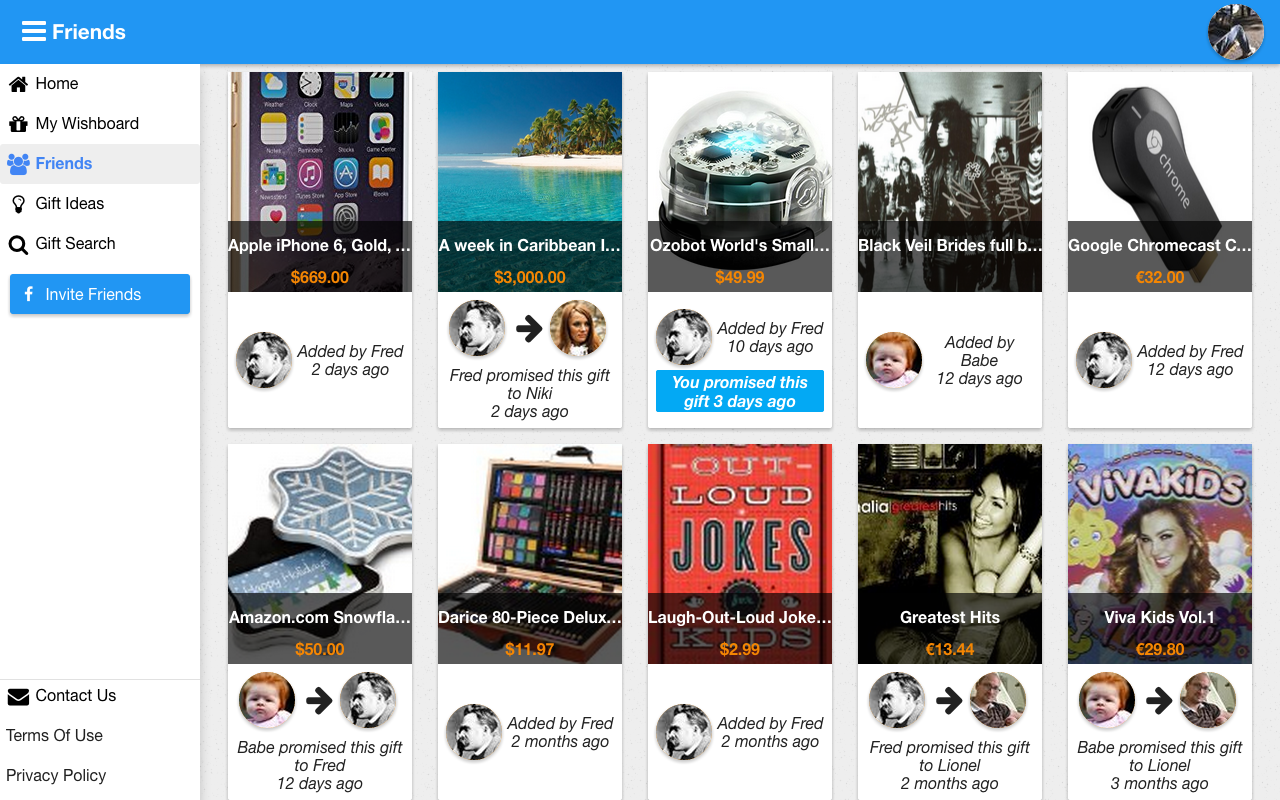 Universal Social Wishlist | Wishtack截图2