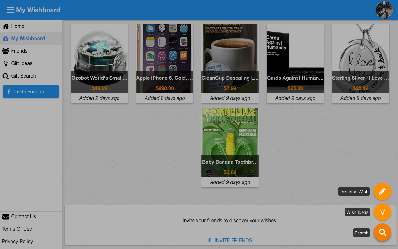 Universal Social Wishlist | Wishtack截图3
