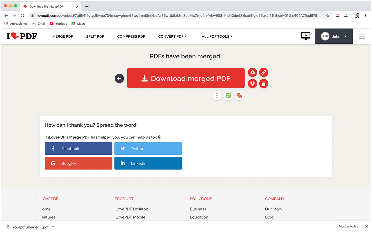 为PDF爱好者提供的PDF文件在线转换工具 | ilovepdf.com截图2