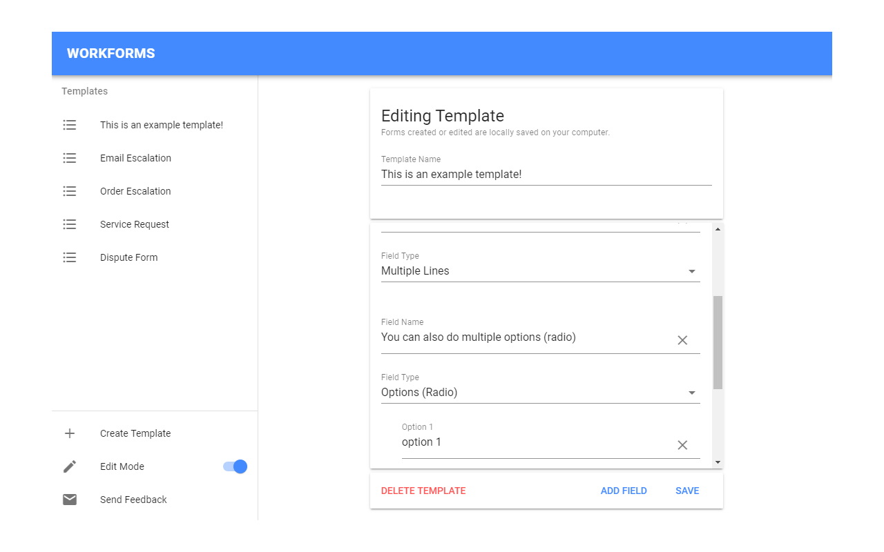 Notes/Form Generator | Workforms截图2