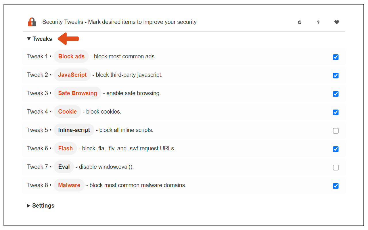 Security Tweaks截图1