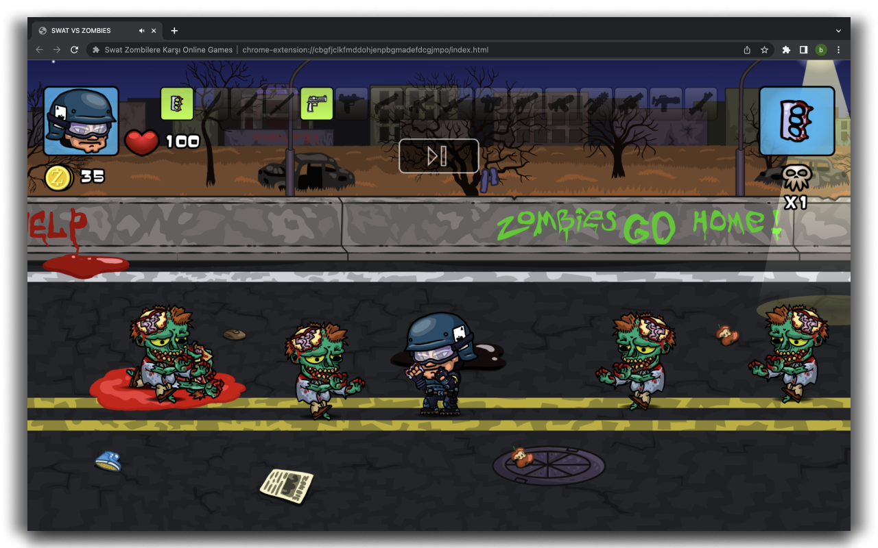 Swat vs Zombies - HTML5 Game截图2