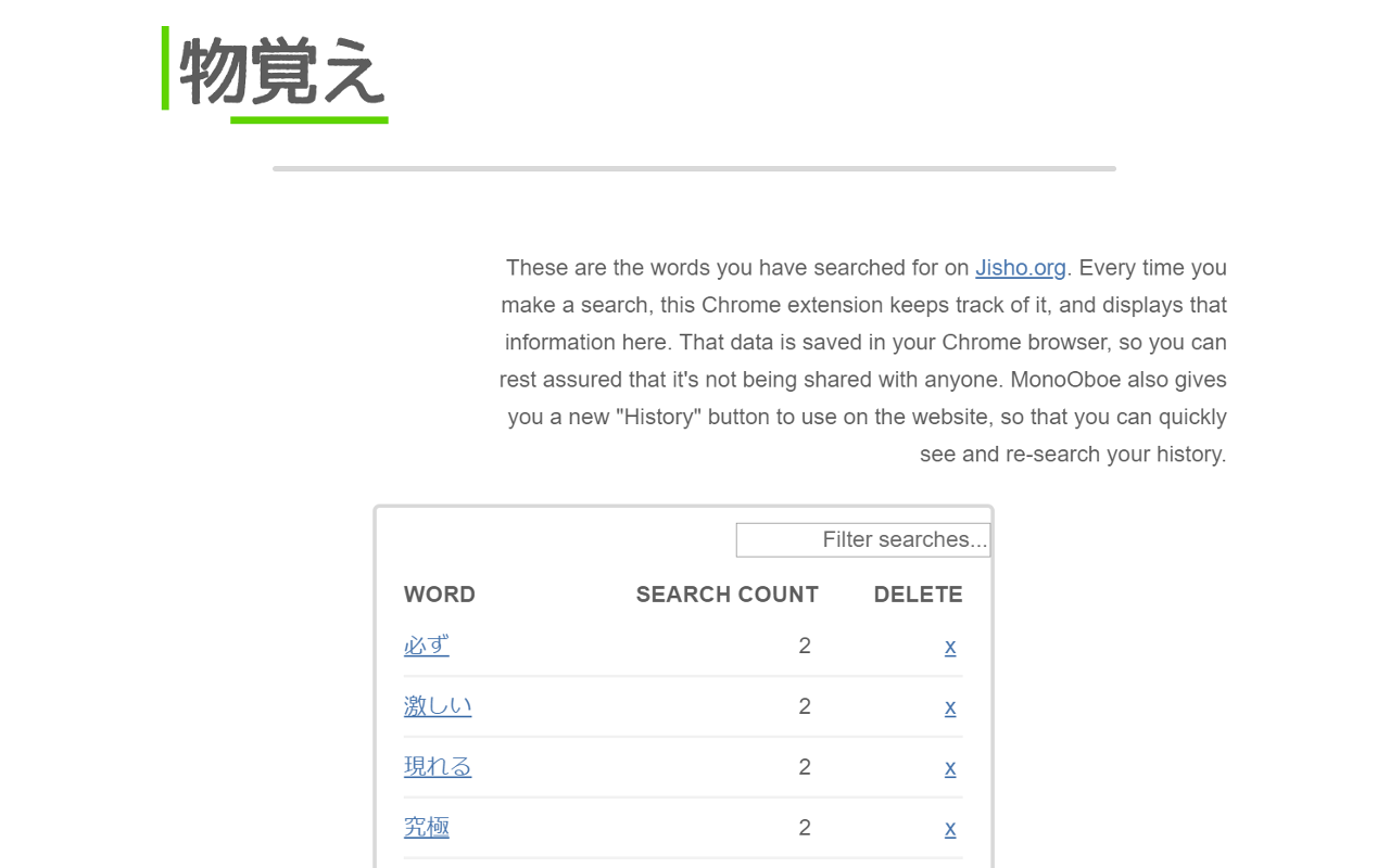 Jisho MonoOboe截图2