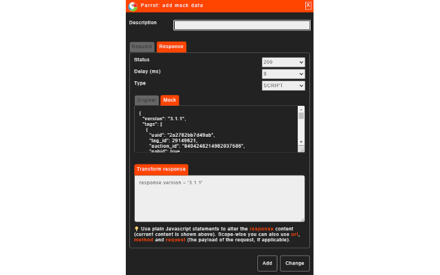 Parrot API mocking截图2