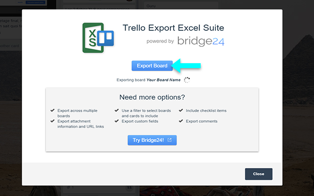Trello Export Excel Suite截图3