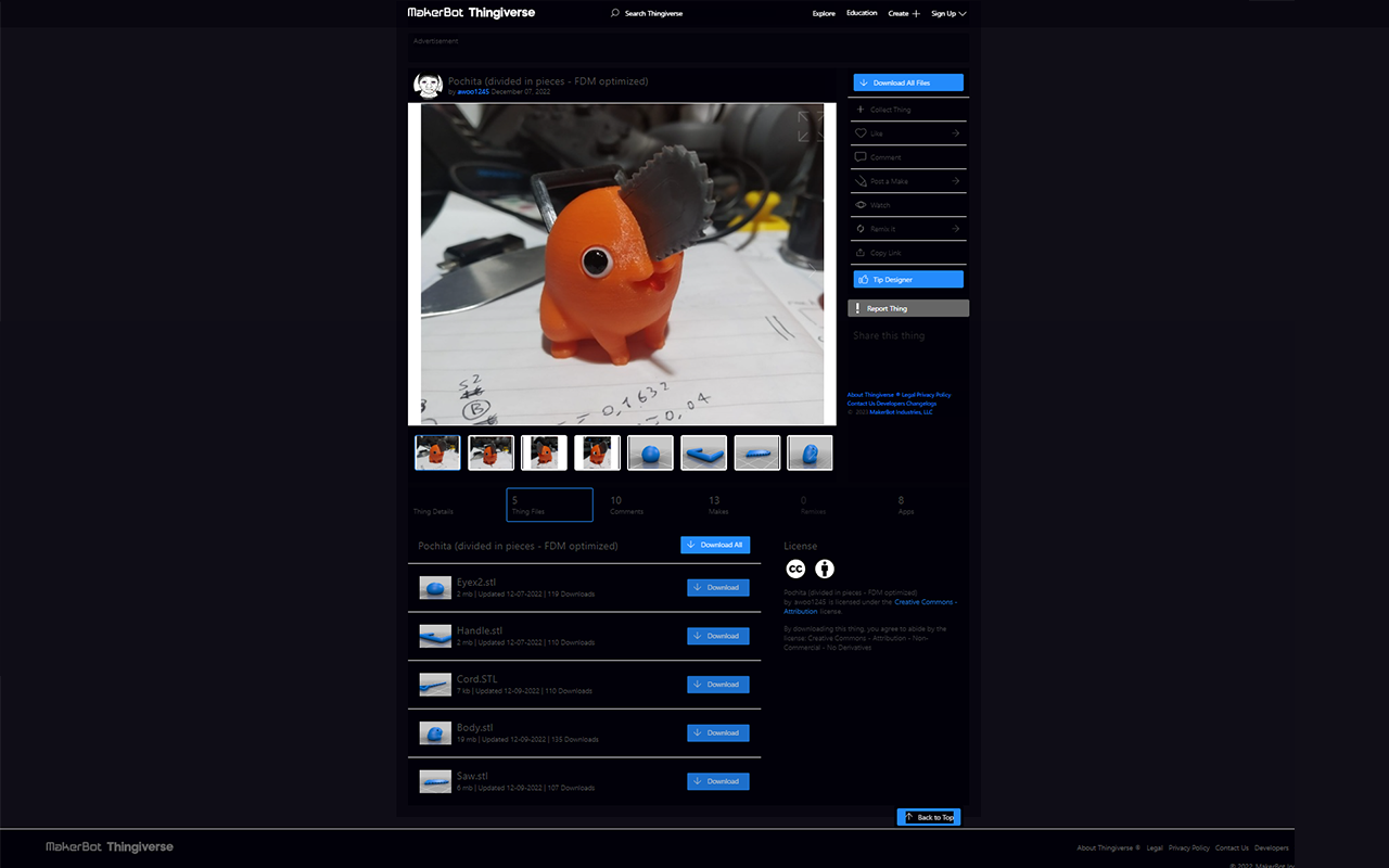 Thingiverse Dark Mode截图3