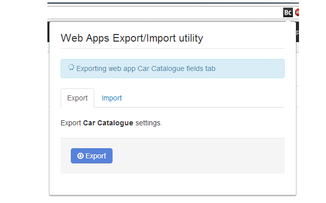 BC Web app config import/export截图4