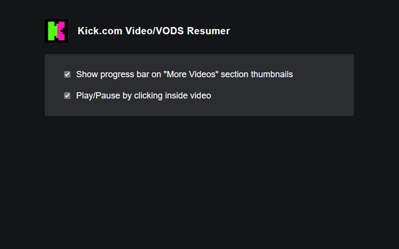 Kick.com Video/VODS Resumer截图1