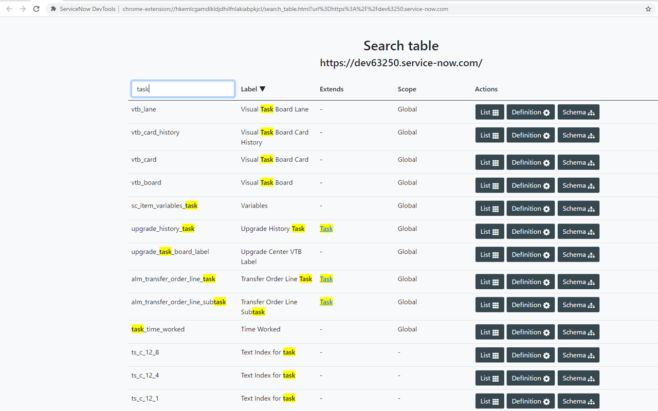 ServiceNow DevTools截图5