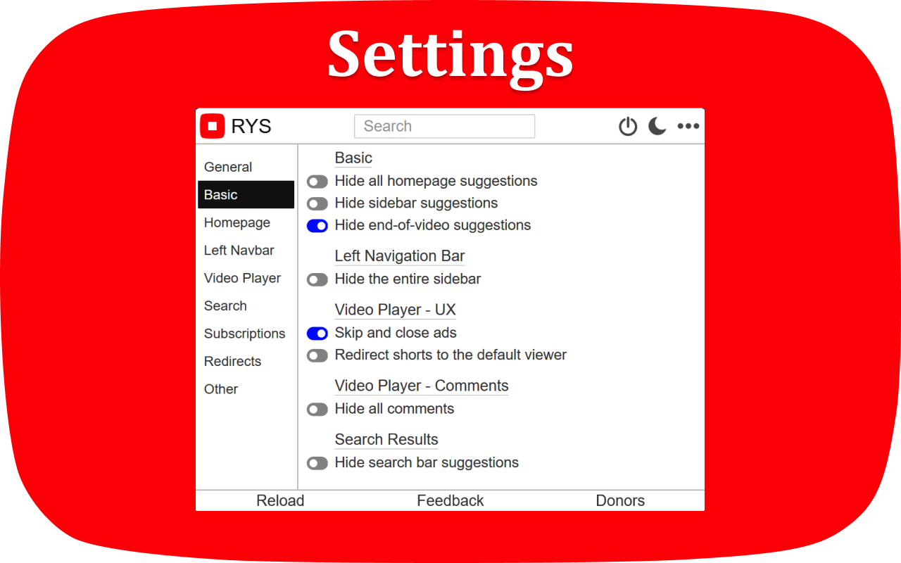 RYS — Remove YouTube Suggestions截图1