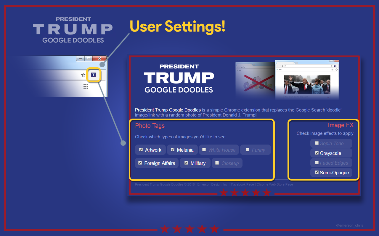 President Trump Google Doodles截图1