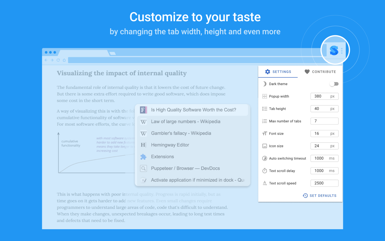Popup Tab Switcher截图1