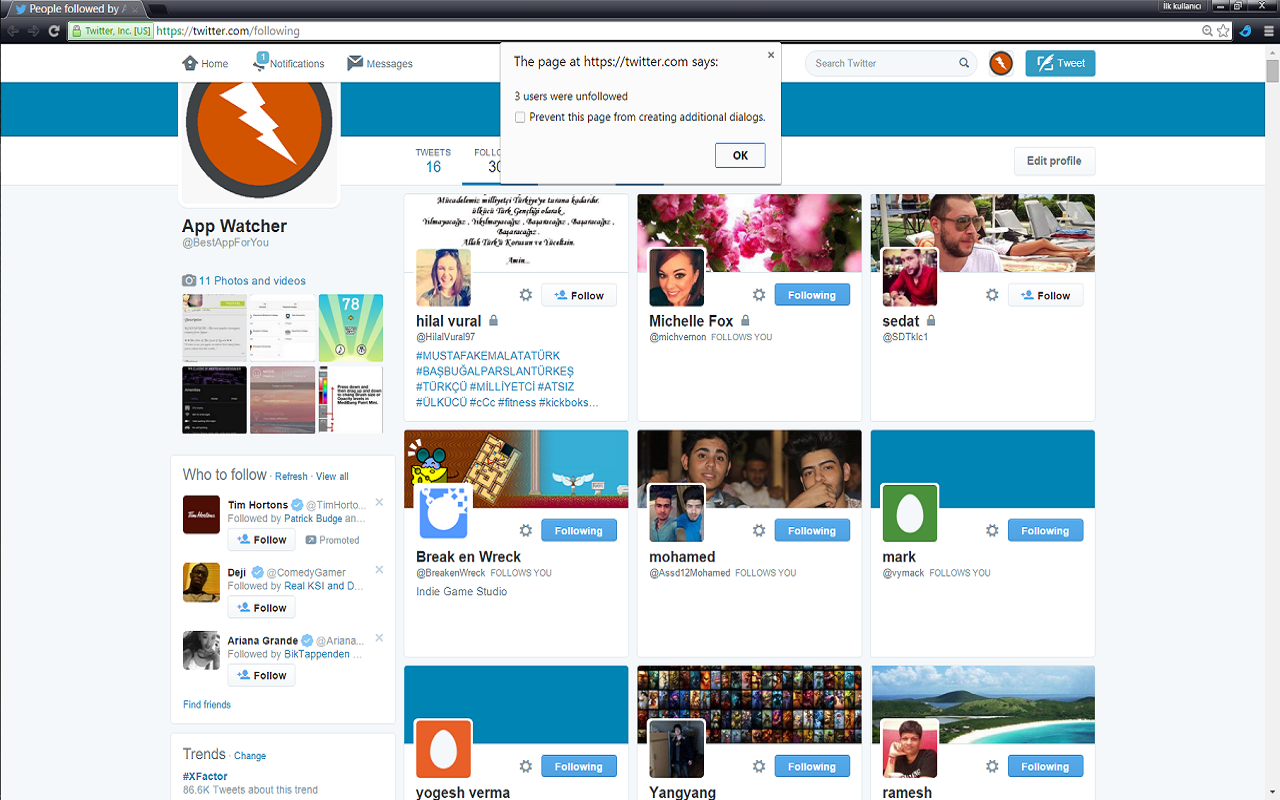 Twitter Unfollow Unfollowers截图1