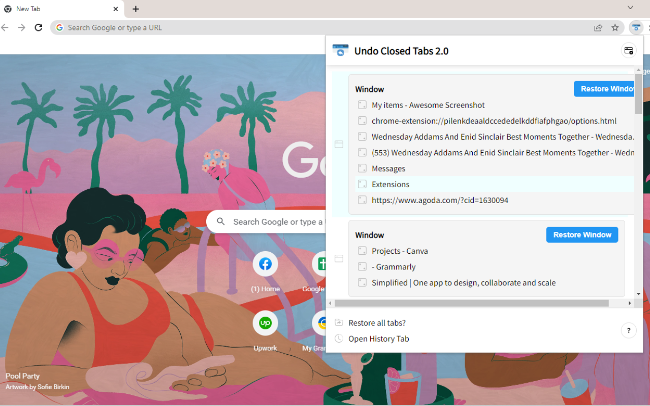 Undo Closed Tabs 2.0截图1