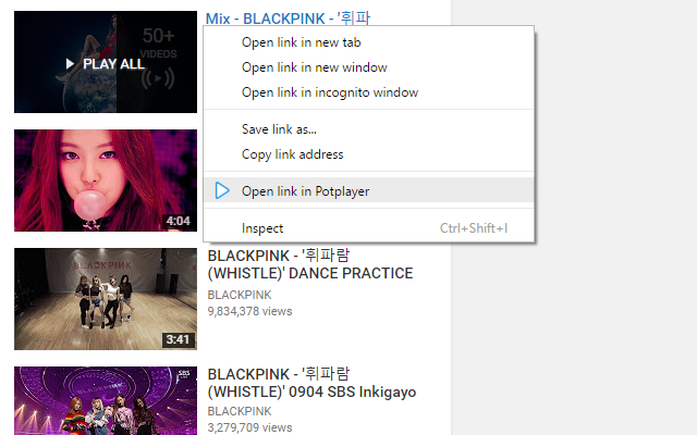 PotPlayer YouTube Shortcut, Open Links截图4