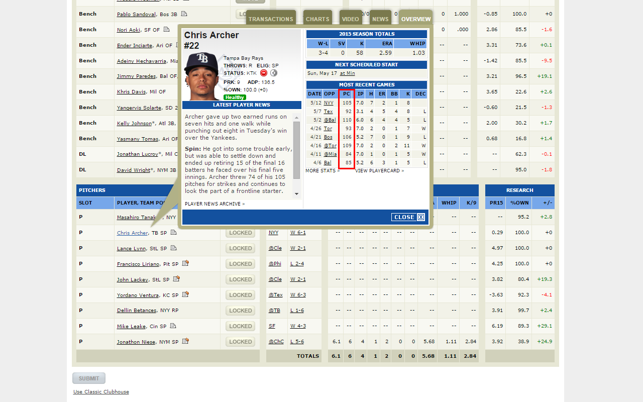 ESPN Fantasy Baseball Plus截图1