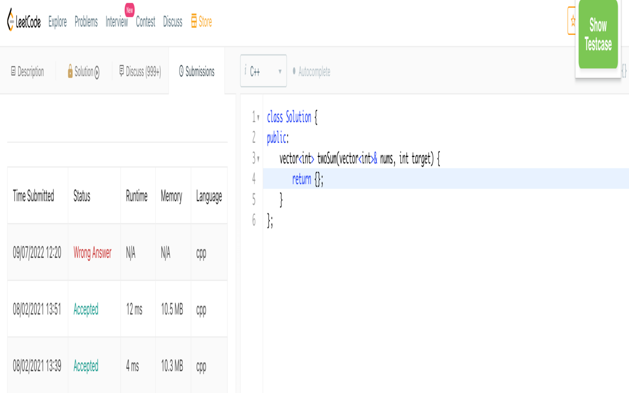 Leetcode Hide Testcase截图2