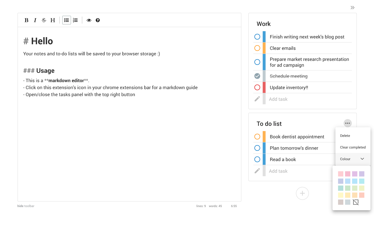 Notes Dashboard截图1
