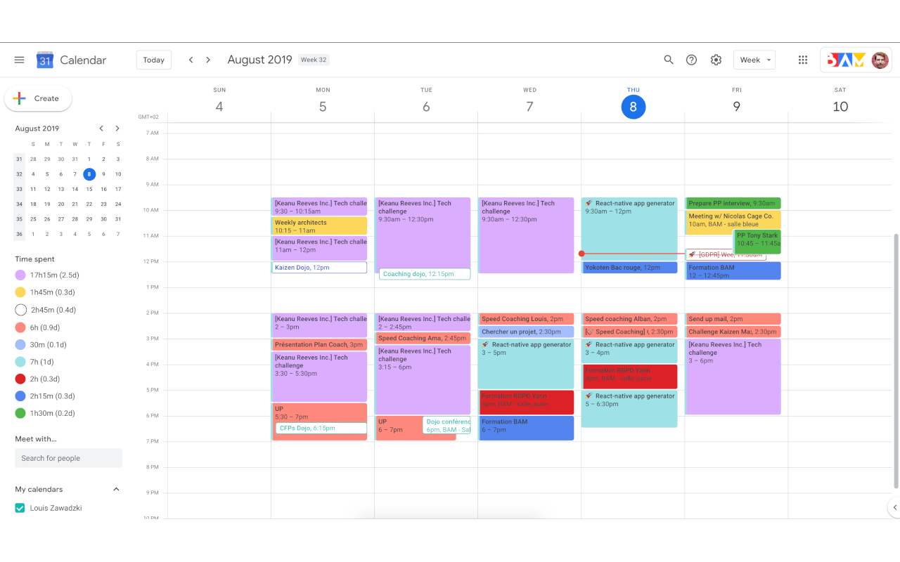 Google Calendar Time Spent截图1