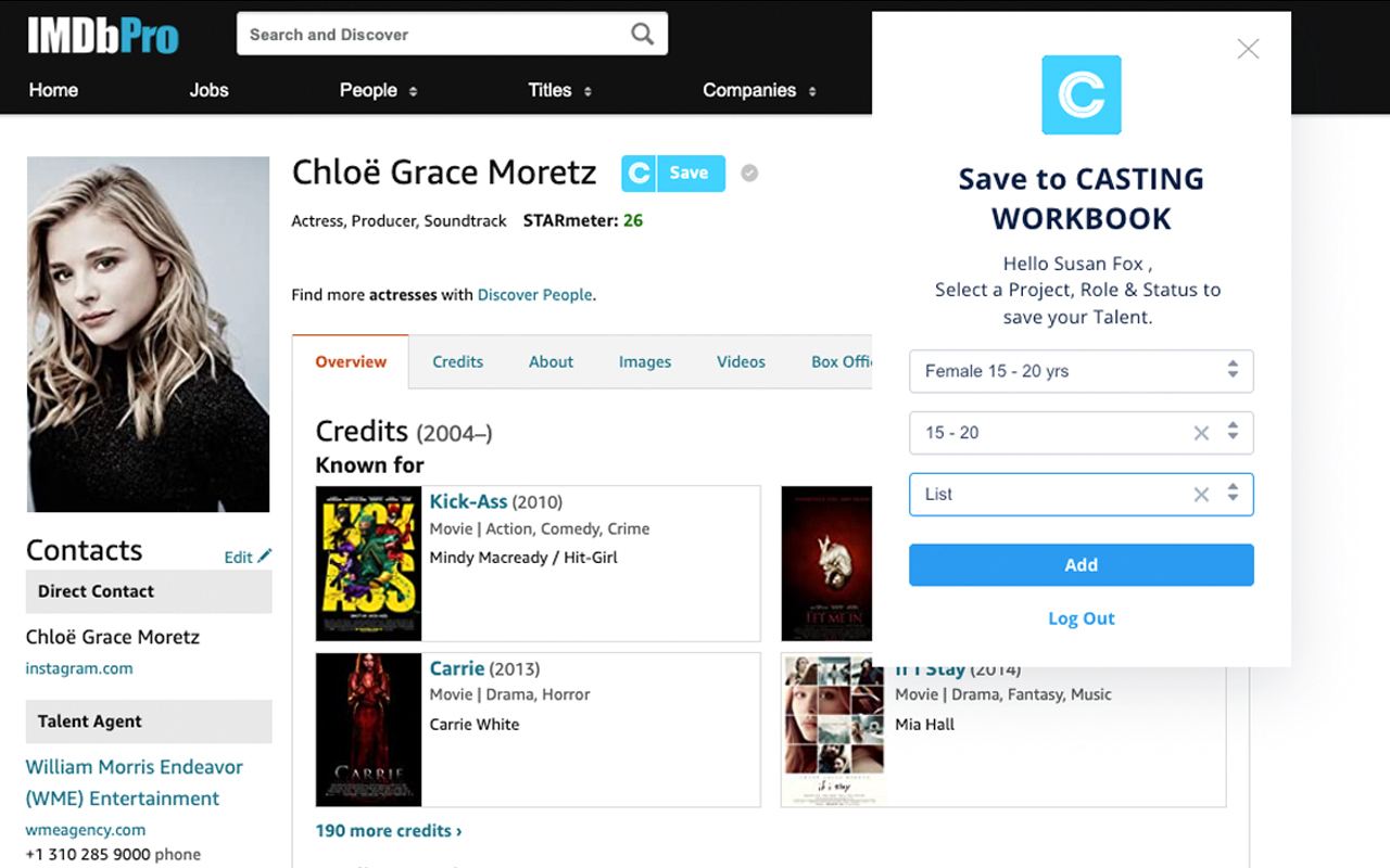 CastLists by Casting Workbook截图2