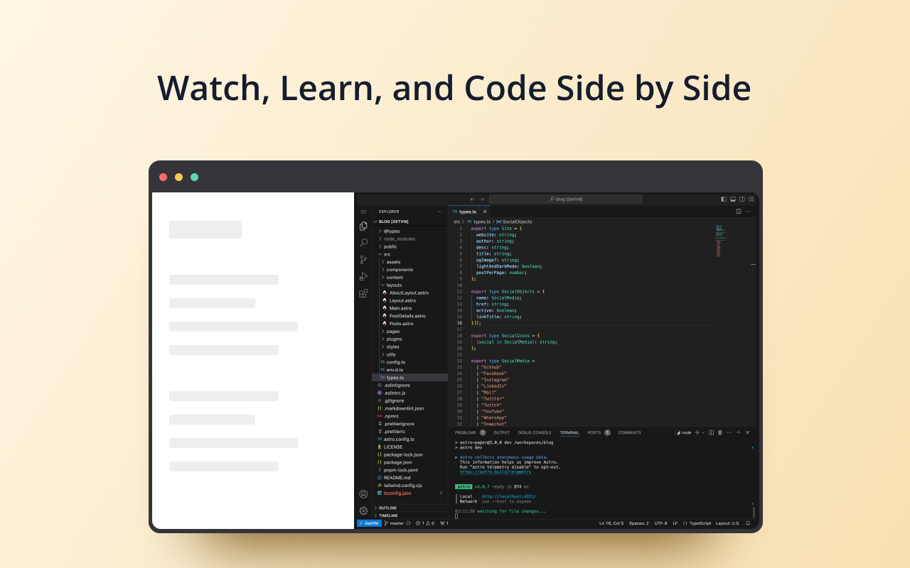 GetVM:免费的 Linux 和 IDE 侧边栏截图1