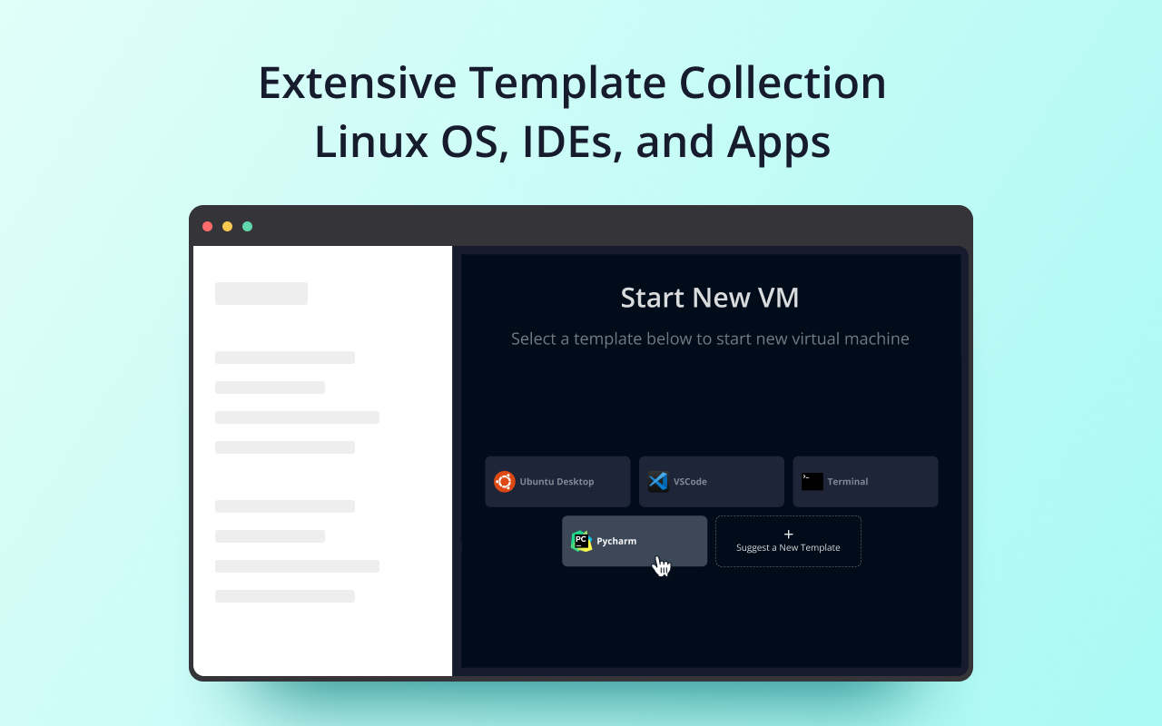 GetVM:免费的 Linux 和 IDE 侧边栏截图3