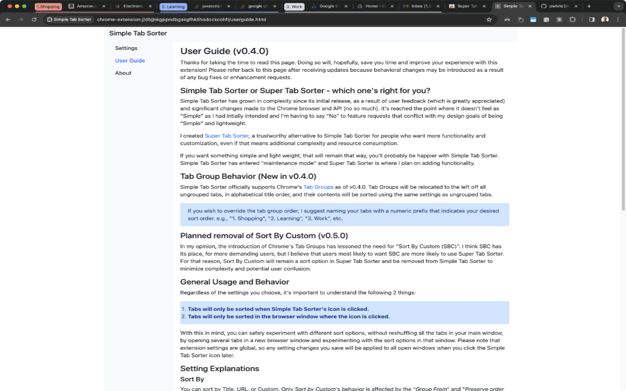 Simple Tab Sorter截图4