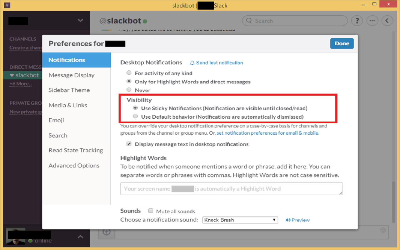 Slack Desktop Notifications Visibility Helper截图1