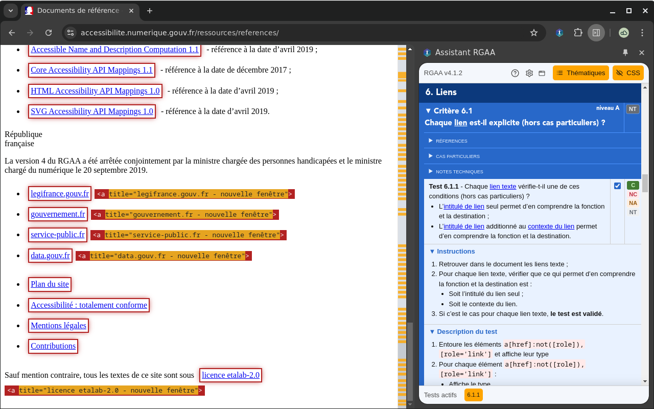 Assistant RGAA截图1