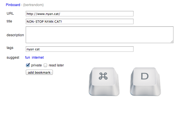 Pinboard Keyboard Shortcut截图1
