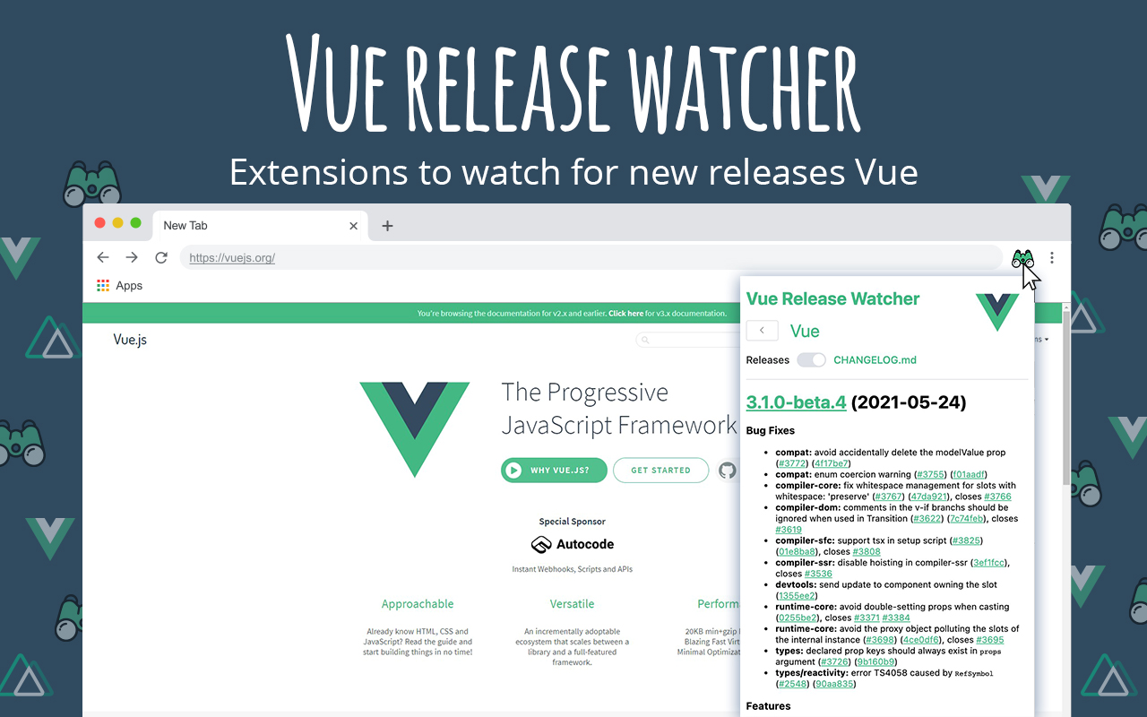 Vue release watcher截图1