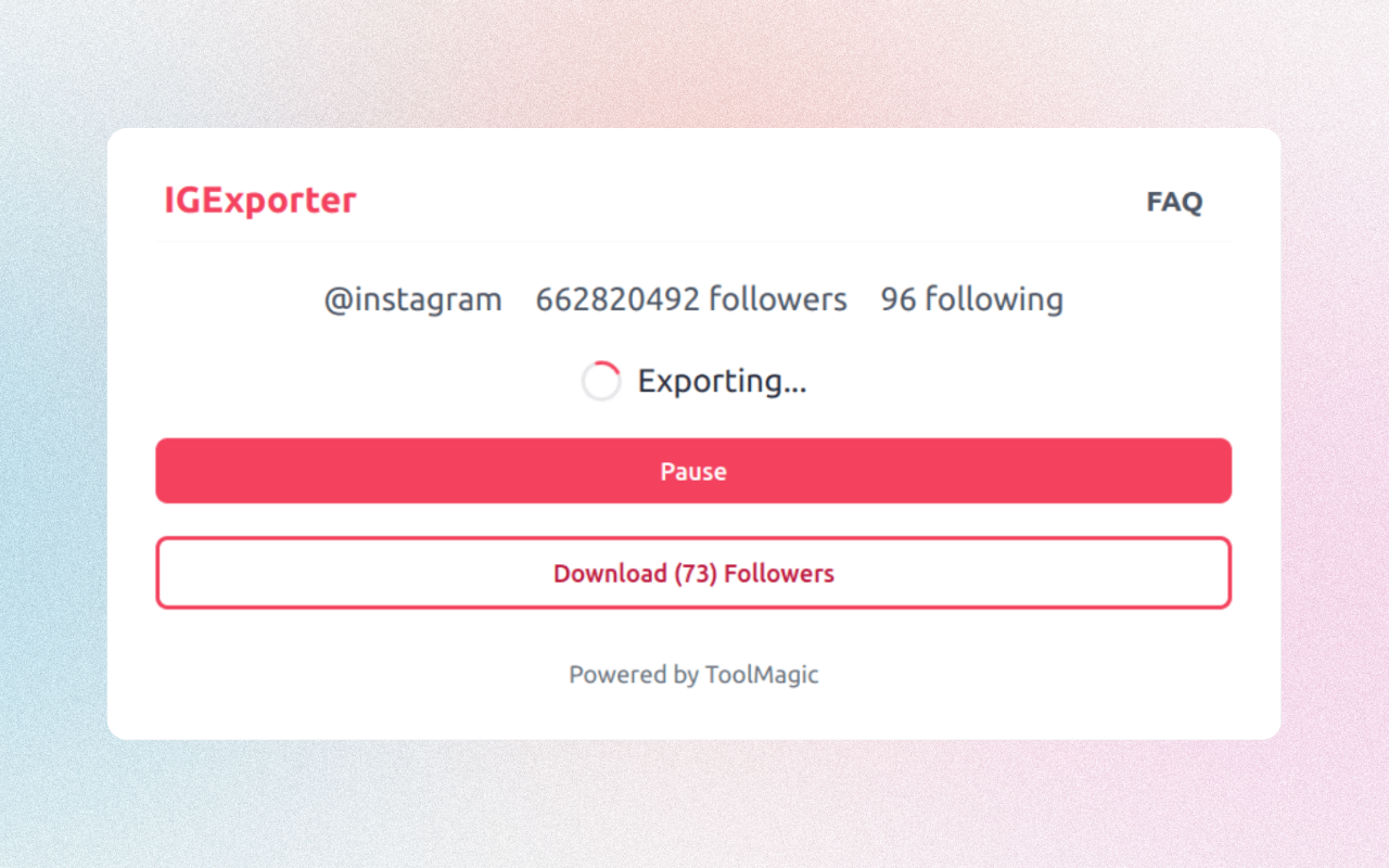 IEXPORTER-追随者导出工具截图1