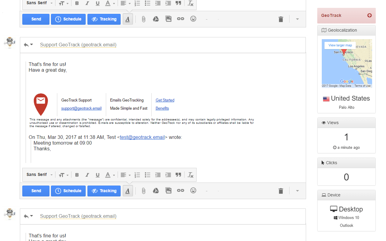 Geotrack Email Tracking with Geolocation截图1