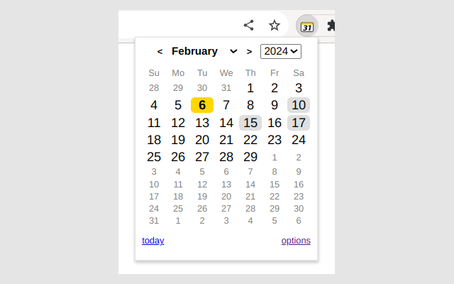 Simple Calendar截图1