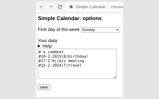 Simple Calendar截图2