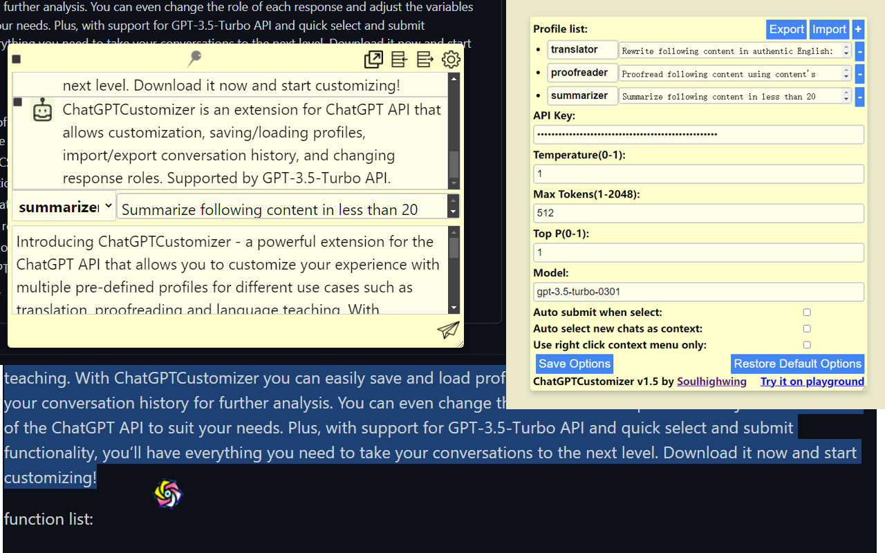 ChatGPTCustomizer截图1
