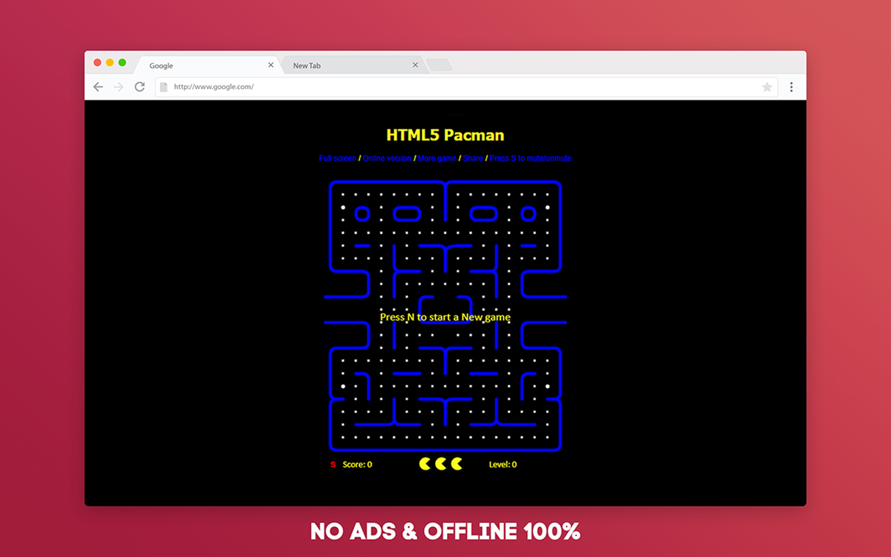 Pacman Game Offline for Google Chrome截图2