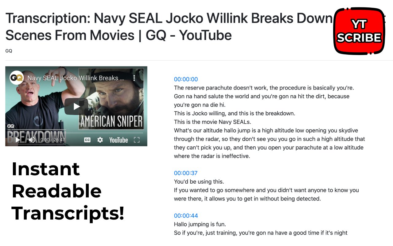 Transcribe YouTube Videos - YTScribe截图2