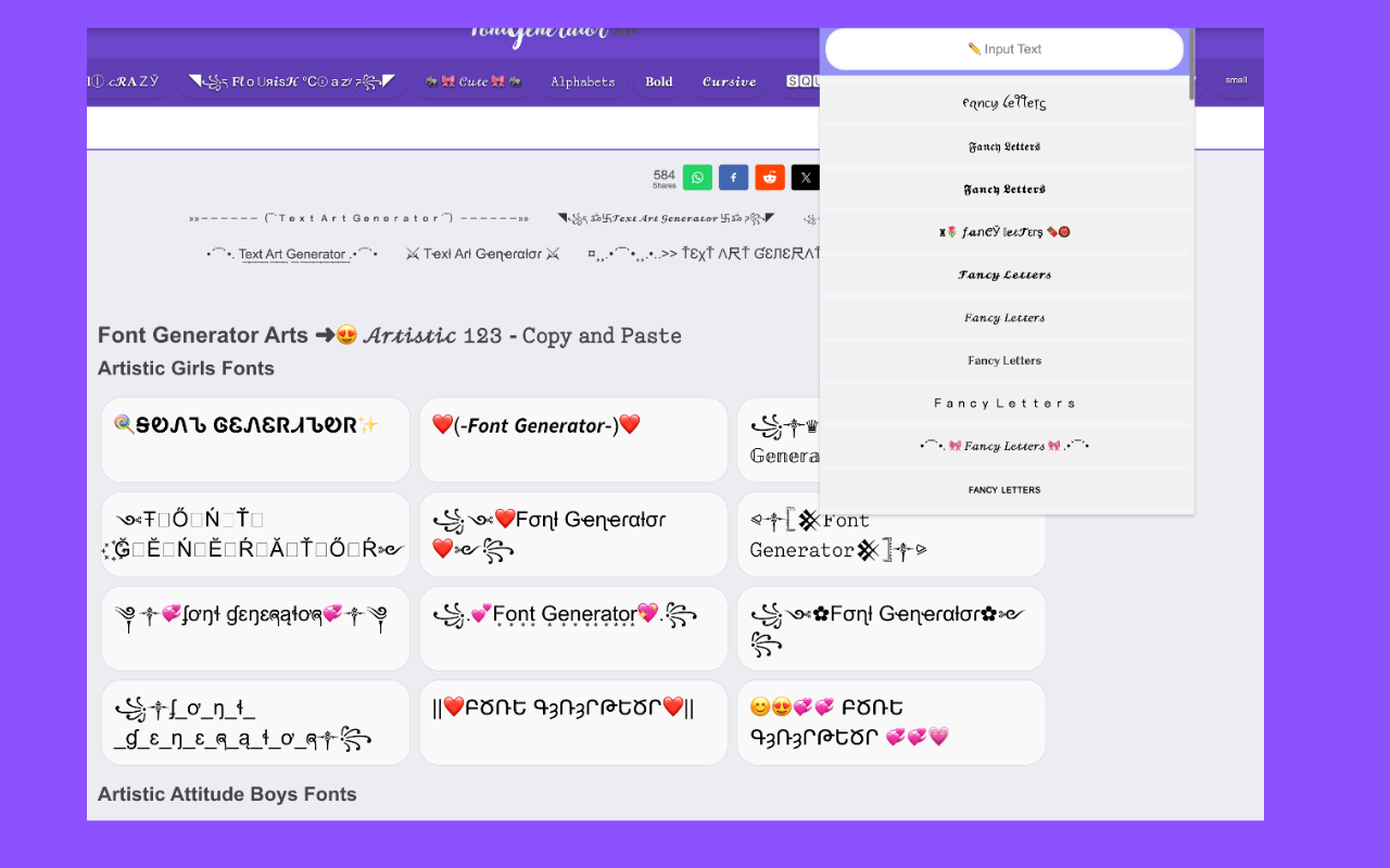 Fancy Letters Generator截图2
