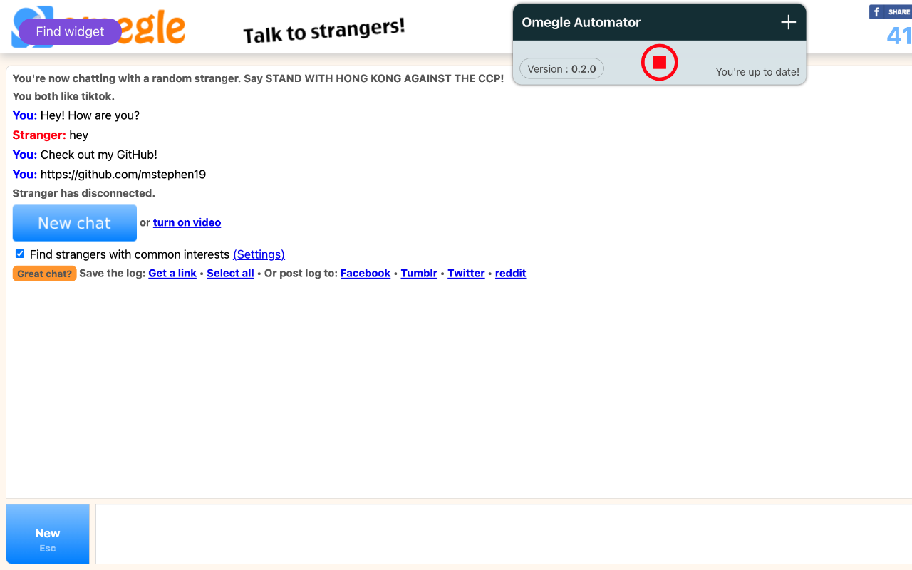 Omegle Automator截图2