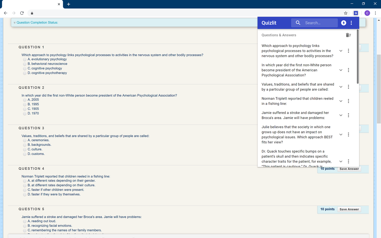 Quizwiz - Ace Your HW & Exams, Now With AI截图1