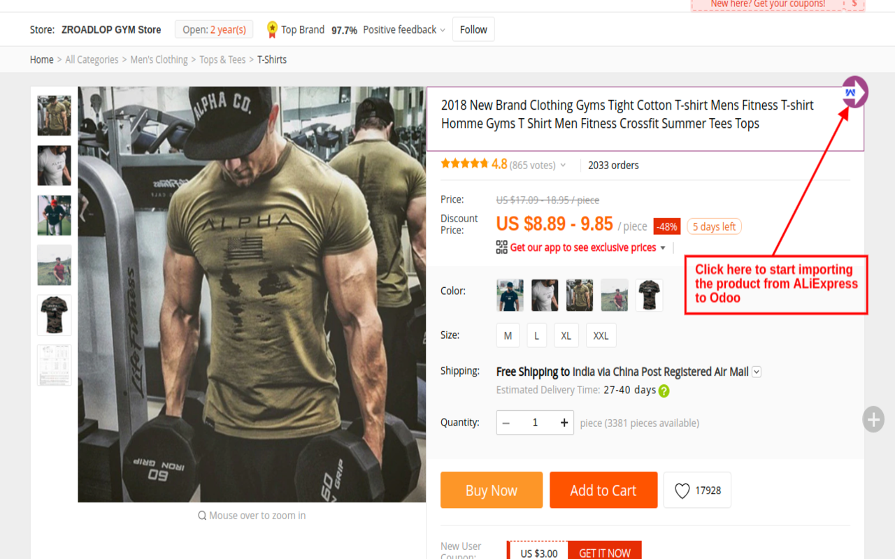 Odoo Aliexpress Importer截图1