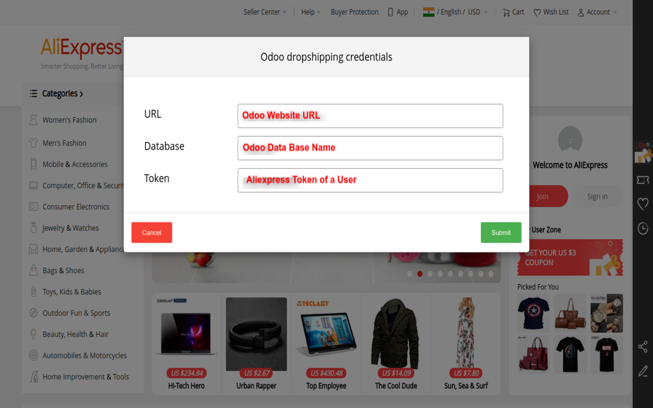 Odoo Aliexpress Importer截图4
