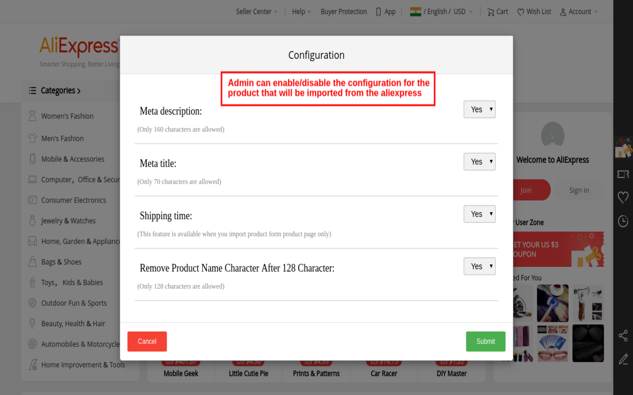 Odoo Aliexpress Importer截图5